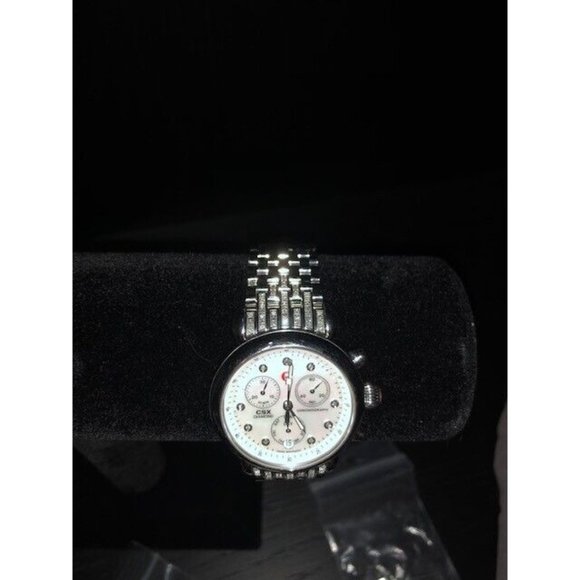 MICHELE CSX MW03M00A0046 WOMEN'S CHRONOGRAPH DIAMOND CASE & BAND SWISS QUARTZ - Picture 5 of 6
